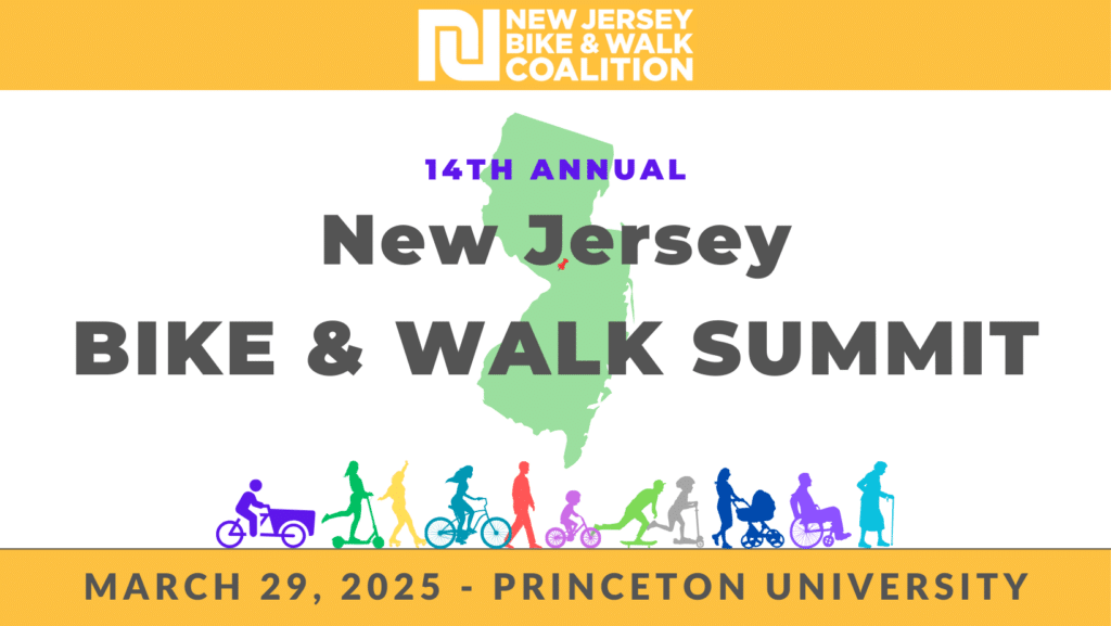 2025 new jersey bike and walk summit graphic logo on march 29 2025 at princeton university