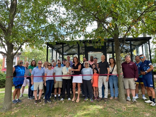 group photo of summit bike depot grand opening