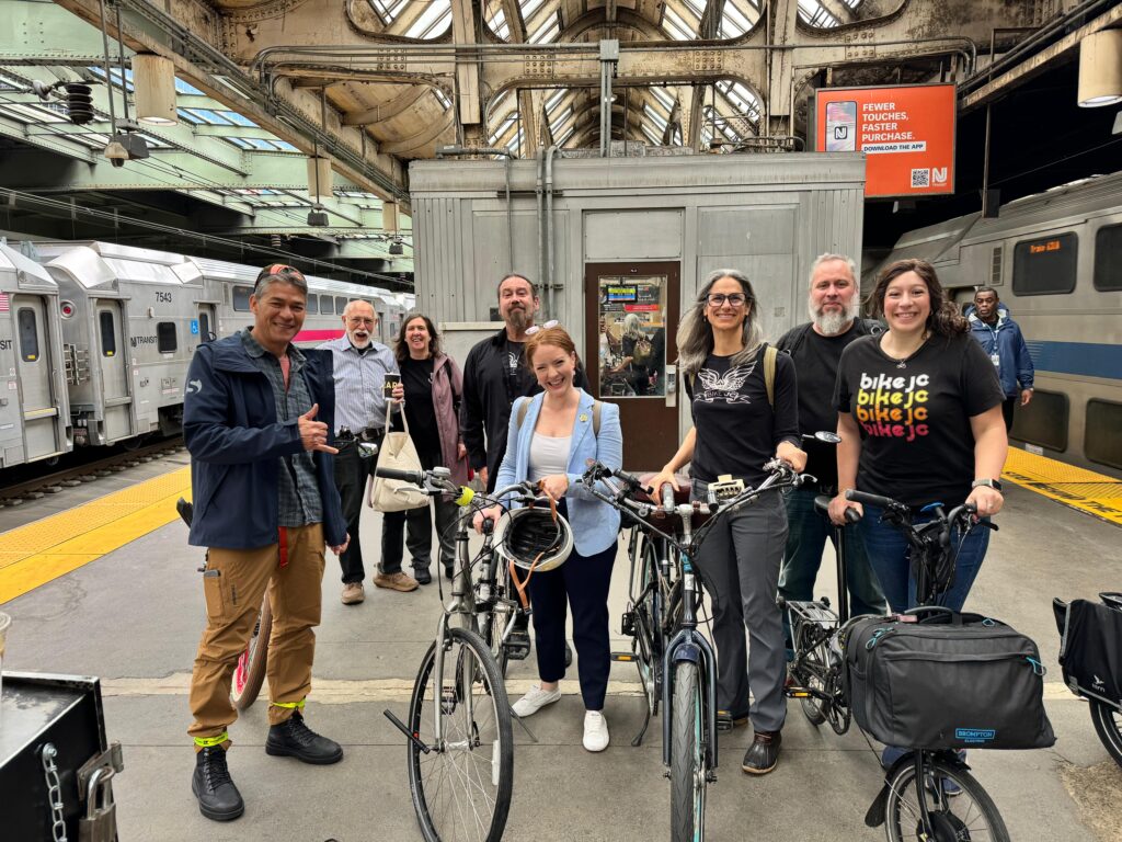 group photo in newark penn station